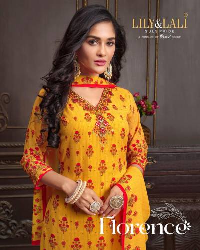 Florence By Lily & Lali Designer Partywear Gharara Suit Collection